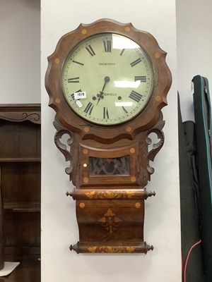 Lot 1518 - Inlaid Walnut Cased Wall Clock circa 1900, by...
