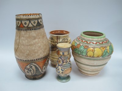 Lot 1276 - Theee Crown Ducal Charlotte Rhead Vases with...