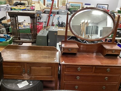 Lot 1497 - Edwardian Mahogany Dressing Table.