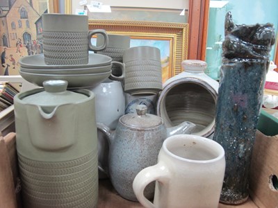 Lot 1009 - Three German Stoneware tankards, another...