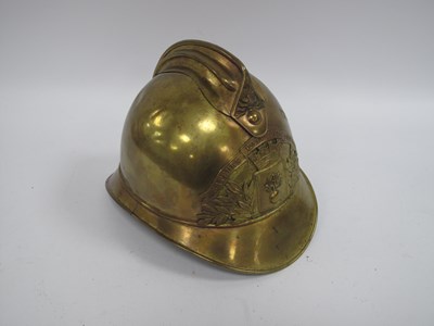 Lot 516 - French Fire Fighters Brass Helmet, model...