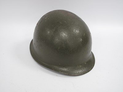 Lot 518 - WWII Post War US M1 Combat Helmet, swivel...