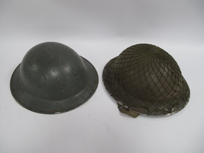 Lot 509 - WWII British Brodie Combat Helmet with...