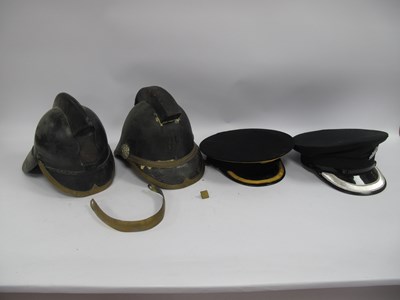 Lot 510 - Vintage British Leather and Brass Fire Fighter'...