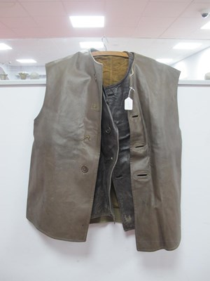 Lot 414 - Post-War British Army Leather Jerkin interior...