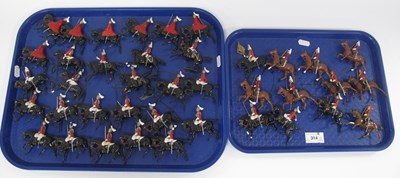 Lot 314 - Quantity Lead Britains Life Guards, Household...