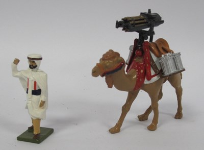 Lot 382 - Lead Figure Gatling Gun on Camel with handler...