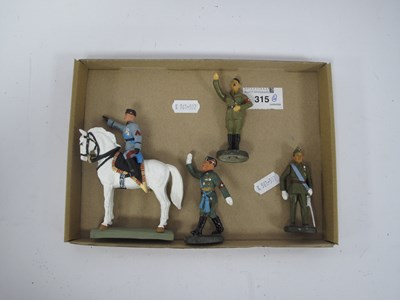 Lot 315 - 4 Elastolin and Lineol Personality Figures,...